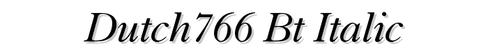 Dutch766 BT Italic font